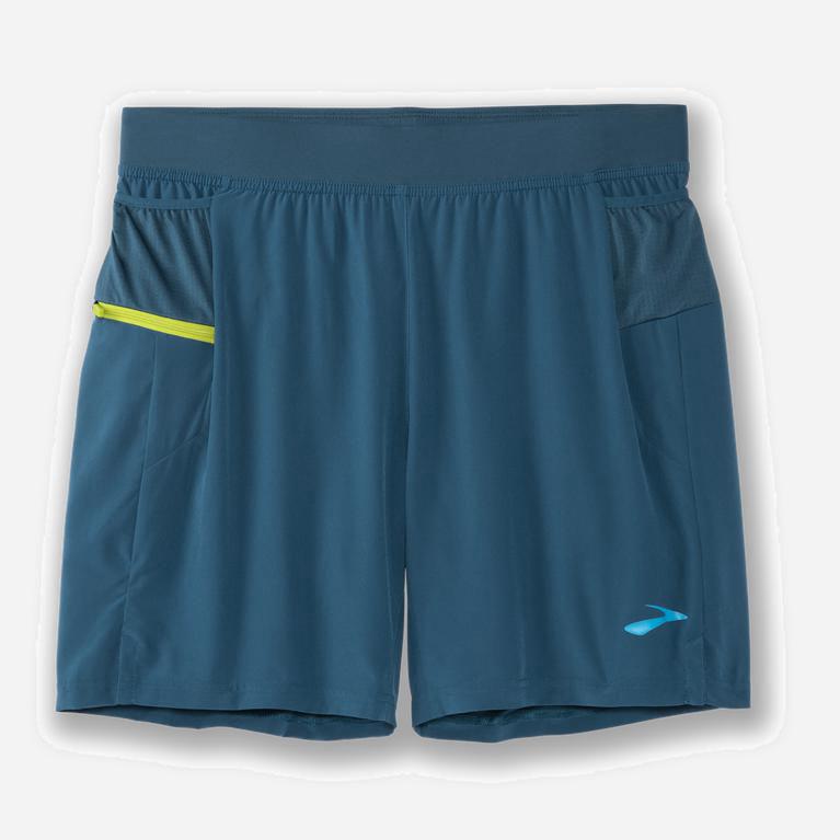 Brooks Sherpa 7 2-In-1 Löparshorts Herr 364918-OSW Blå